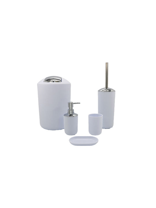 Inter Ceramic Бански Комплект Аксесоари Керамика Бял 5 Бройки Inter Ceramic Бански Комплект Аксесоари Керамика Бял 5 Бройки