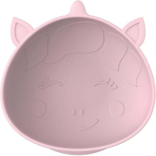 Melii Baby Food Bowl made of Silicone Pink Unicorn 2pcs