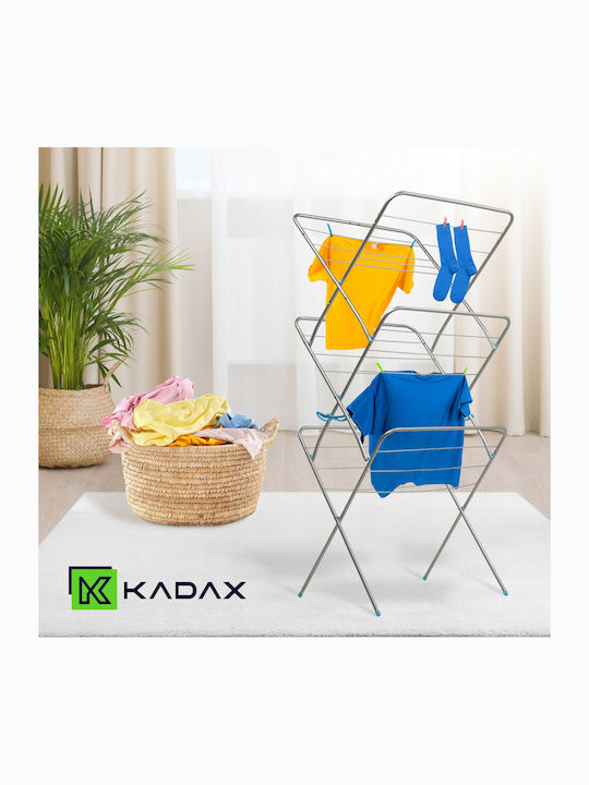 Kadax Pliere Suport de uscat rufe pardoseală cu lungimea de uscare 20m