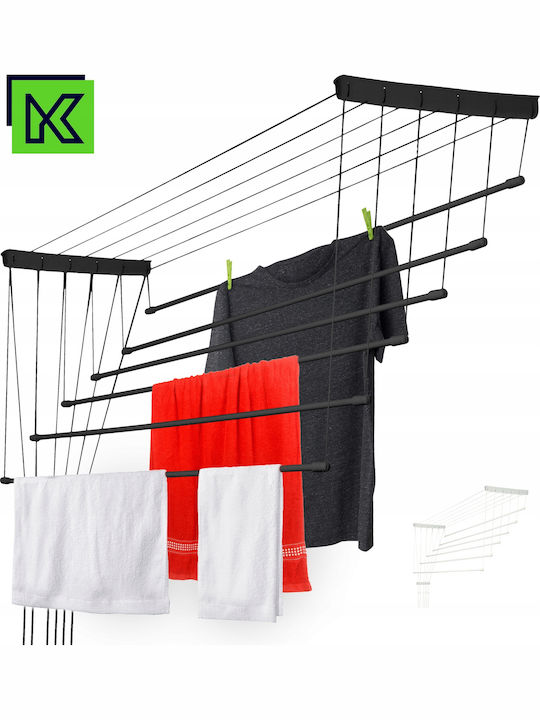 Kadax Πτυσσόμενη Απλώστρα Βιδωτή με Μήκος Απλώματος 3m