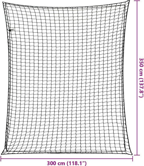 vidaXL Δίχτυ Αποσκευών Αυτοκινήτου 300x300cm Μαύρο