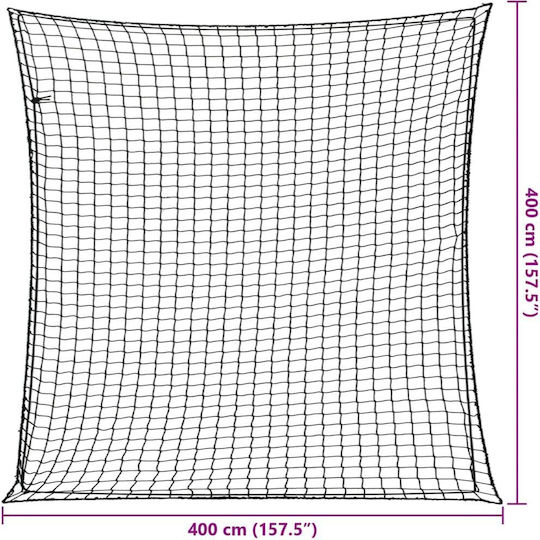 vidaXL Δίχτυ Αποσκευών Αυτοκινήτου 400x400cm Μαύρο