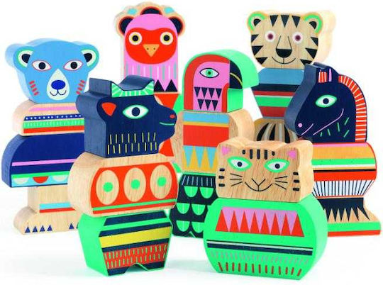 Djeco Jucărie de Construcție din Lemn Wooden Zetribu Figurine 21 pentru Copii 2+ ani+ Ani