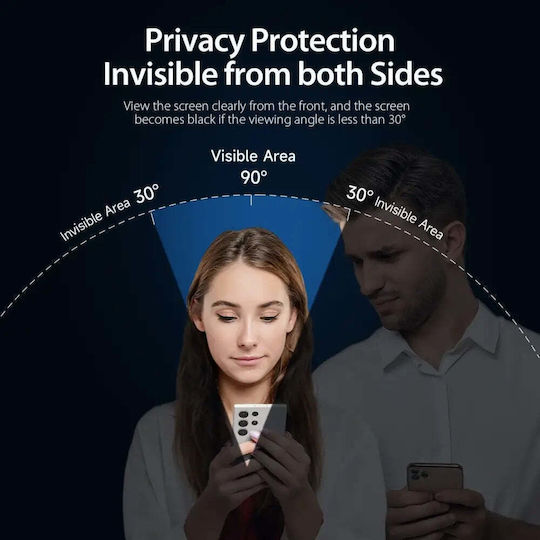 Dux Ducis Privacy Full Face Tempered Glass Μαύρο (Galaxy S24 Ultra)