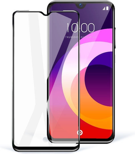 Glass 5D Керамичен Пълно лепило Закалено стъкло за цялото лице Черен (Galaxy A02s)