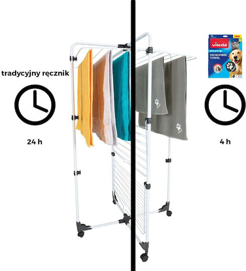 Vileda Pet Pro Πετσέτα για Καθαρισμό Σώματος Σκύλου Γκρι 65x65cm
