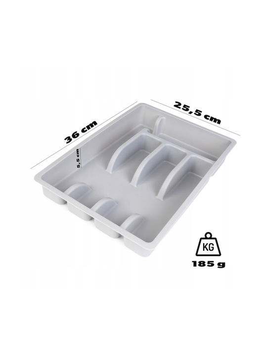 Kadax Plastic Drawer Insert Kitchen Organizer Cutlery Light Gray