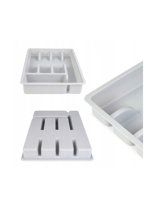 Kadax Plastic Drawer Insert Kitchen Organizer Cutlery Light Gray