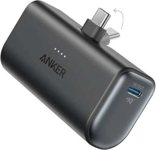 Anker Nano Power Bank 5000mAh 22.5W με Θύρα USB-C Μαύρο