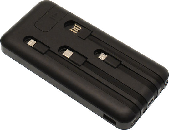 Treqa TR-946 Ηλιακό Power Bank 10000mAh με Θύρα USB-A Μαύρο