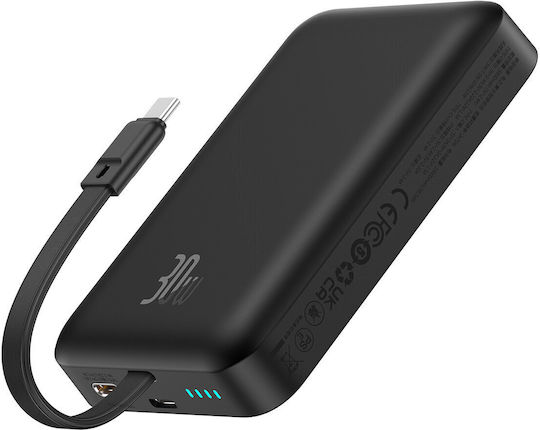 Baseus Mini MagSafe Power Bank 10000mAh 30W cu Port USB-C Livrarea energiei Negru