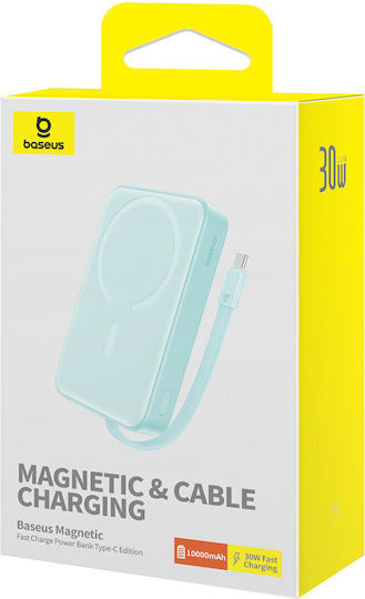 Baseus Magnetic Mini MagSafe Power Bank 10000mAh 30W with USB-C Port Power Delivery Blue