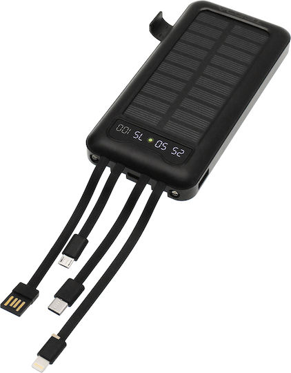 Treqa TR-946 Ηλιακό Power Bank 10000mAh με Θύρα USB-A Μαύρο