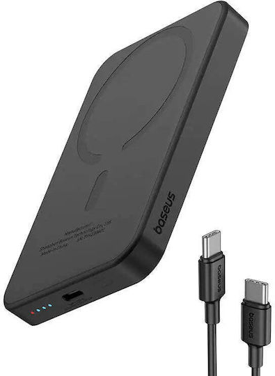 Baseus Mini Power Bank 5000mAh 20W με Θύρα USB-C Μαύρο