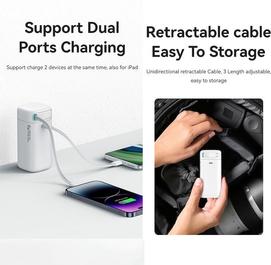 Usams US-CD216 Power Bank 18000mAh Μαύρο