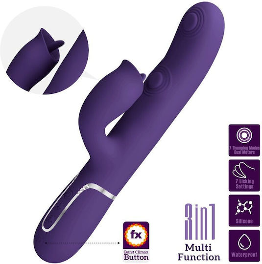 Pretty Love Rabbit Vibrator Licking Purple Κωδικός Προϊόντος D-238296