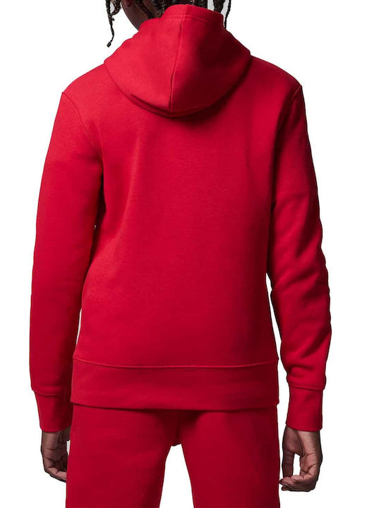 Fleece Kids Sweatshirt with Hood and Pockets Red