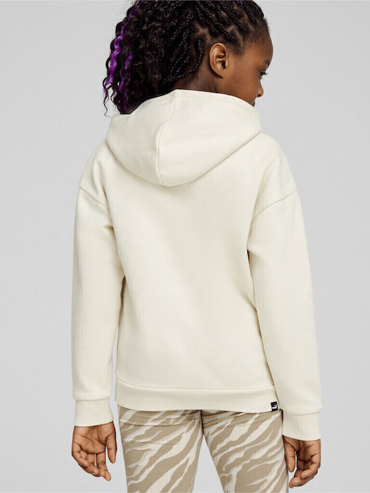 Kinder-Sweatshirt mit Kapuze und Taschen Ecru Jr Ess+