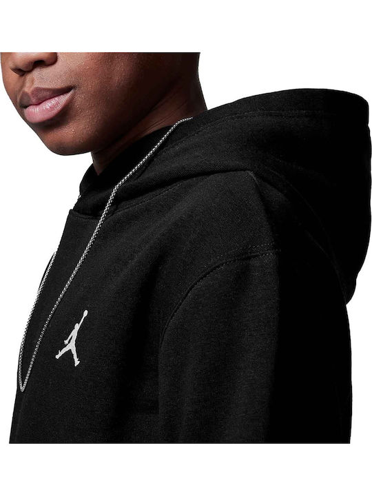 Fleece Kids Sweatshirt with Hood and Pockets Black