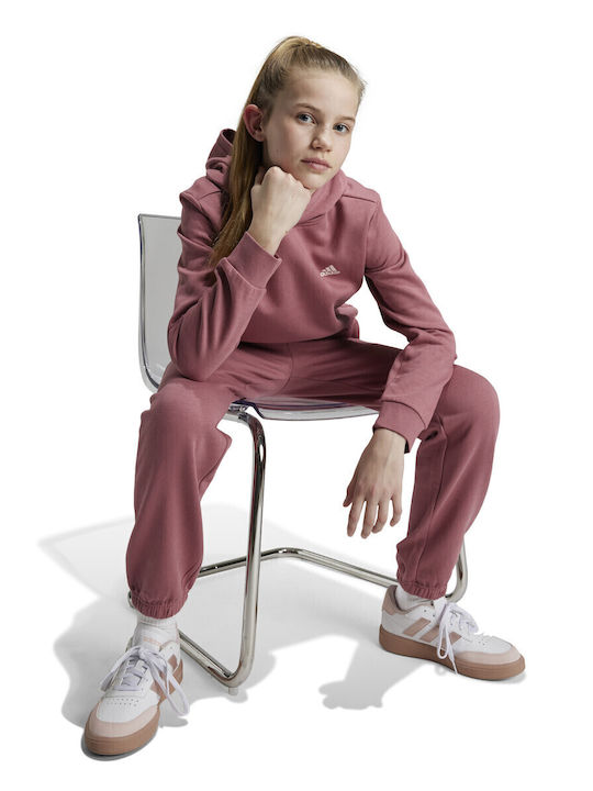 Fleece Kids Sweatshirt with Hood and Pockets Pink Sweatshirt Essential