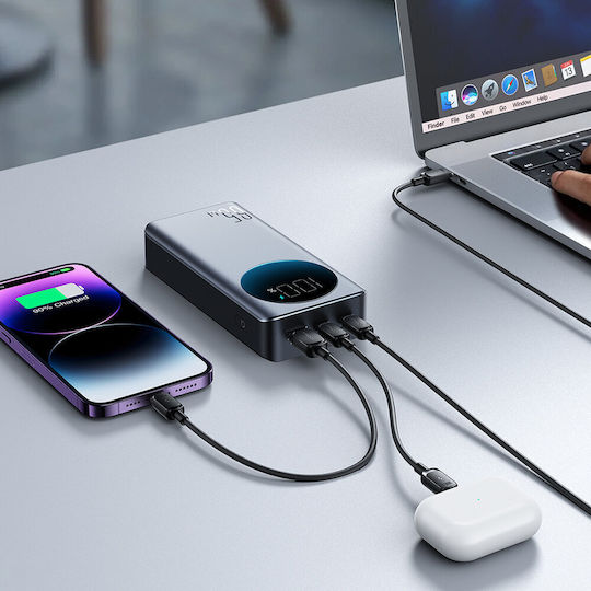 Joyroom JR-PBF04 Power Bank 20000mAh 65W με Θύρα USB-A και 2 Θύρες USB-C Μαύρο