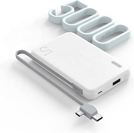 Ezra PB19 Power Bank 5000mAh με Θύρα USB-A Λευκό