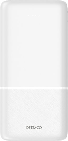 Deltaco Power Bank 20000mAh 18W с 2 USB-A порта и USB-C порт Power Delivery Бял