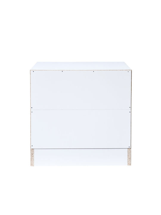 Nachttisch Polo Weiß 45x35.5x45cm
