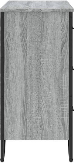 Wooden Chest of Drawers with 6 Drawers Grey Sonoma 91x35.5x74.5cm