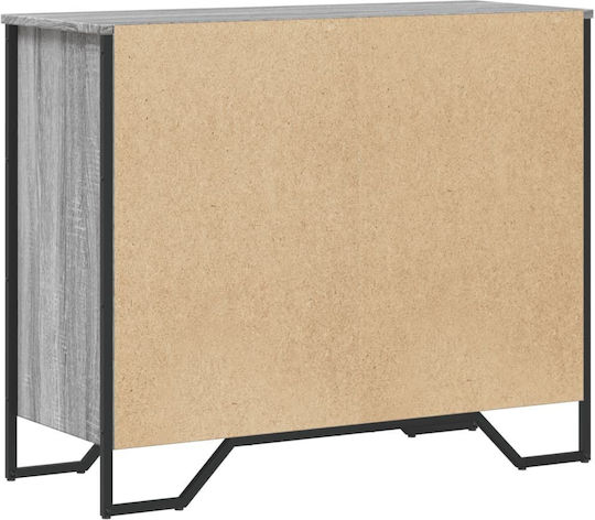 Wooden Chest of Drawers with 6 Drawers Grey Sonoma 91x35.5x74.5cm