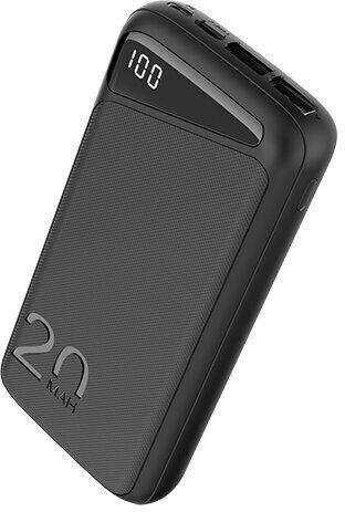 Optonica Power Bank 20000mAh με 2 Θύρες USB-A και Θύρα USB-C Μαύρο