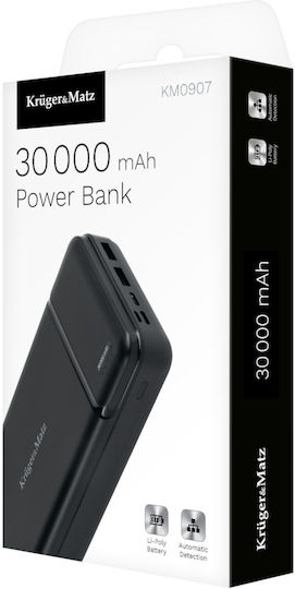 Kruger & Matz Power Bank 30000mAh Schwarz