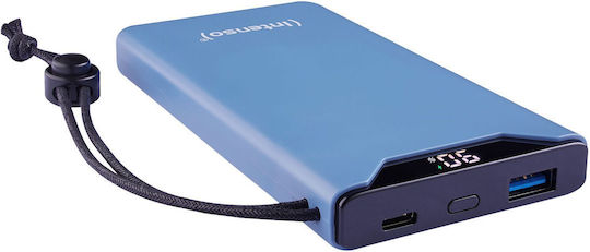 Intenso F10000 Power Bank 10000mAh 20W με Θύρα USB-A και Θύρα USB-C Quick Charge 3.0 Μπλε