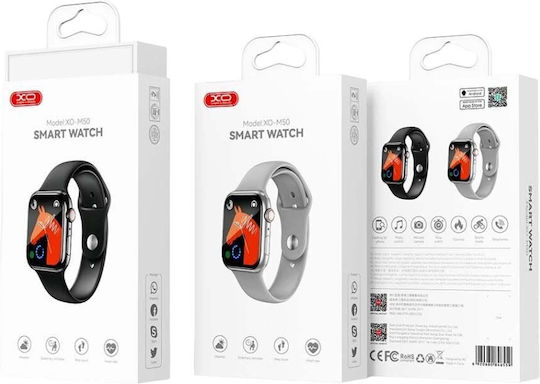 XO M50 Aluminium 44mm Smartwatch with Heart Rate Monitor (Gray)