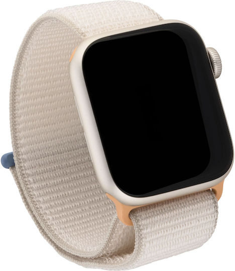 Apple Watch SE 2023 Aluminium 40mm Αδιάβροχο με Παλμογράφο (Starlight με Starlight Sport Loop)