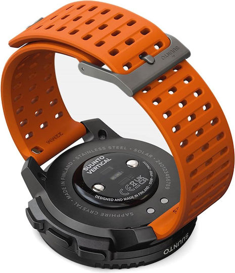 Suunto Vertical Solar Stainless Steel 49mm Waterproof Smartwatch with Heart Rate Monitor (Canyon)