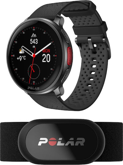 Polar Vantage V3 & H10 bundle S-L Aluminium 47mm Waterproof Smartwatch with Heart Rate Monitor (Night Black)