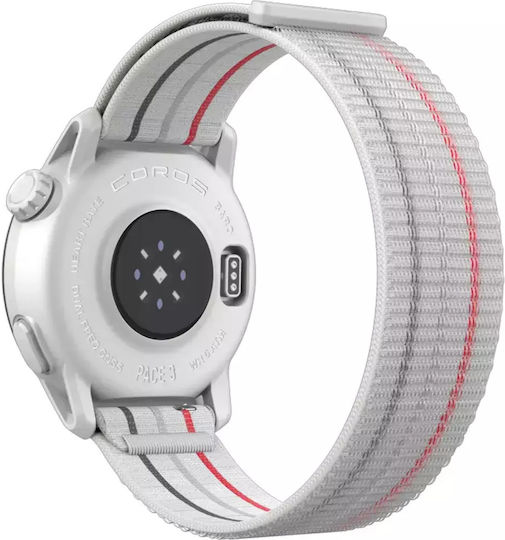Coros Pace 3 Smartwatch with Heart Rate Monitor (Nylon - White)