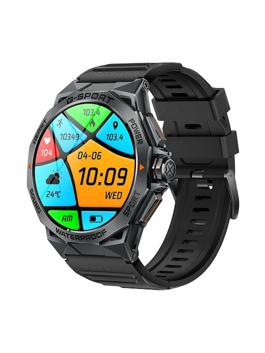 Microwear K62 Smartwatch with Heart Rate Monitor (Black)