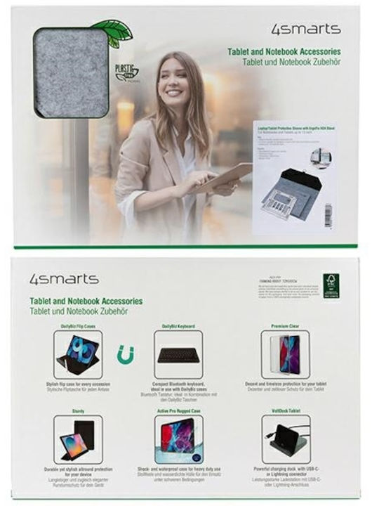 4Smarts Τσάντα για Laptop 13" σε Γκρι χρώμα 456583