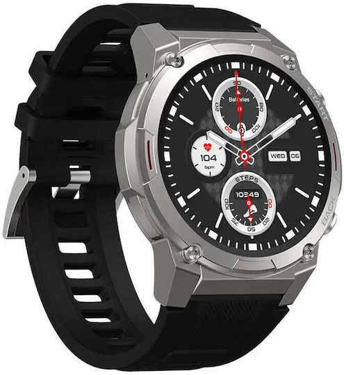 Zeblaze Vibe 7 Pro Aluminium 49mm Smartwatch mit Pulsmesser (Silber)