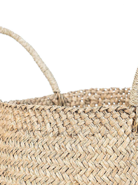 Decorative Basket Wicker with Handles Brown S Line