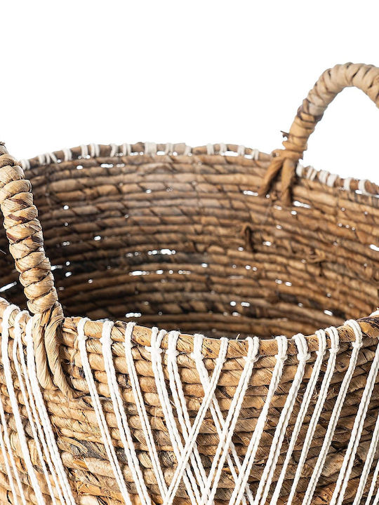 Coș decorativ Wicker cu mânere Beige S Line