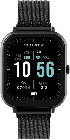 Reflex Active Series 23 Smartwatch με Παλμογράφο (Black Mesh)