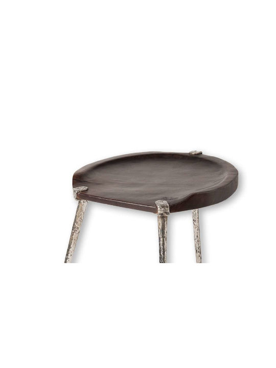 Stool For Living Room Metallic Black