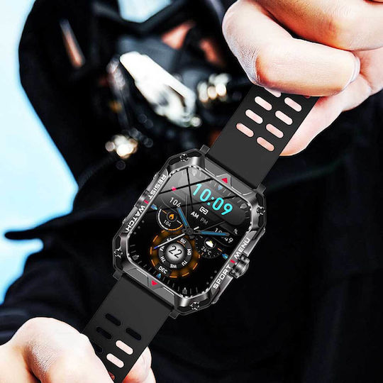 Lamtech LAM113485 47mm Smartwatch με Παλμογράφο (Μαύρο)