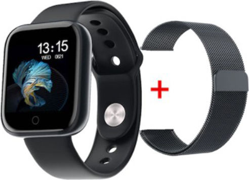 T80 Smartwatch with Heart Rate Monitor (Silver)