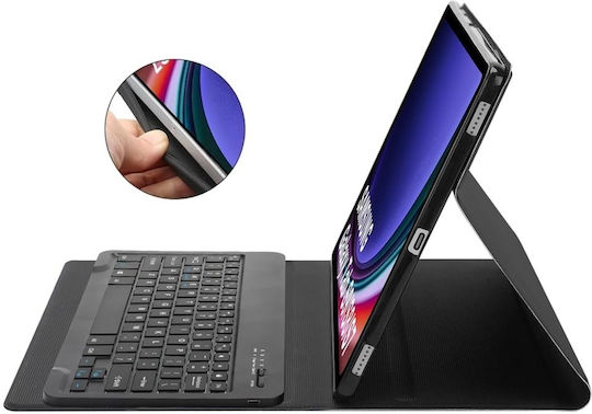 Tech-Protect SC PEN Flip Cover with Keyboard in English US Blacη (Galaxy Tab S9 FE / Galaxy Tab S9 / Galaxy Tab S10 FE / Galaxy Tab S10 Lite)