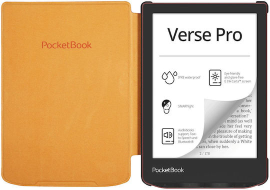 Pocketbook Shell Flip Cover Πορτοκαλί (Verse / Verse Pro)
