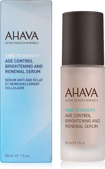 Ahava Time To Smooth Age Control Brightening & Renewal S Moisturizing & Anti-aging Serum Face with Retinol & Vitamin C for Radiance & Dark Spots 30ml